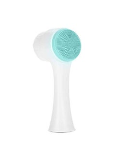 Sonew Facial Cleansing Brush Double Sided Clean & Exfoliating & Massage Soft Bristles Silicon Face Pore Cleanse Blackhead Dry Or Wet Multipurpose(Blue)  - Image 2