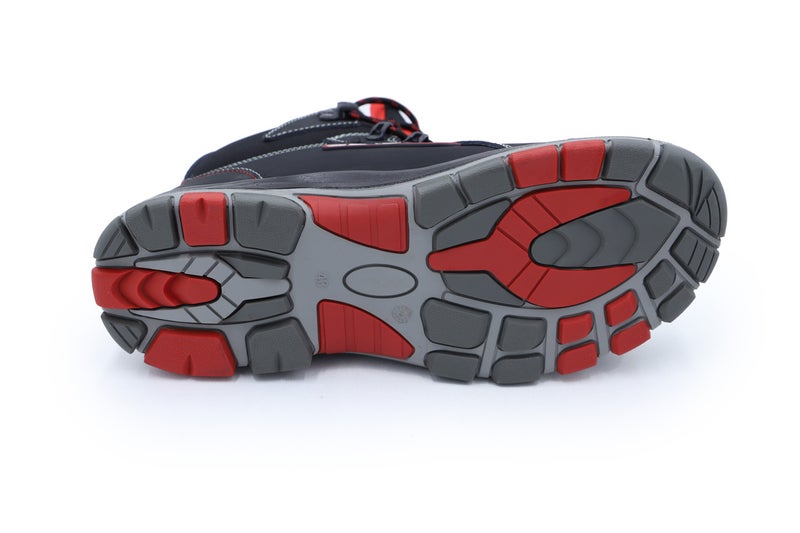 Komy Pro Series Premium Engineer High Ankle Safety Shoes S3L SR Non Metalic, With Composite Toe Cap, Kevlar Midplate, Antistatic EVA , PU/Rubber Sole, Super Slip-Resistant , Breathable & Abrasion Resistant Mesh Lining  & Black Split Nubuck Laether  - Model No: KMS235M - Image 4