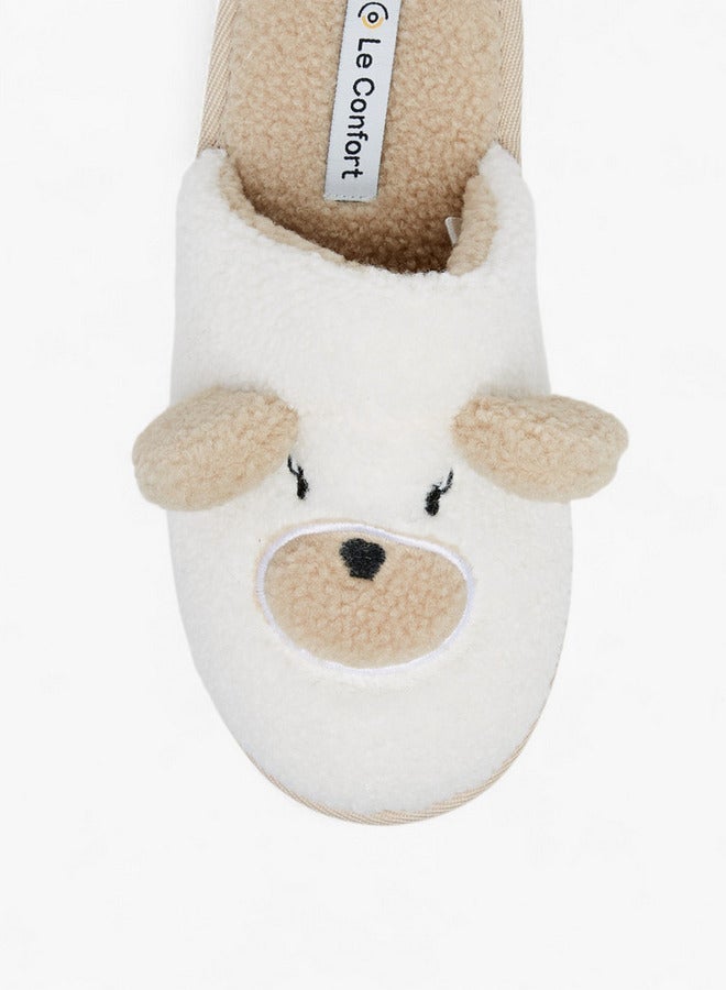 Le Confort Bear Applique Bedroom Slippers - Image 2