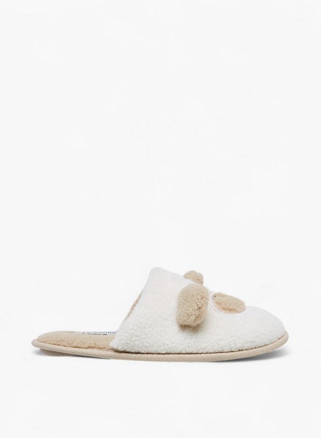 Le Confort Bear Applique Bedroom Slippers - Image 1