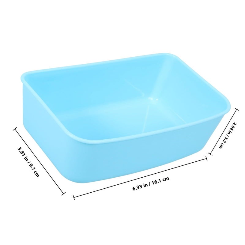 10pcs Hanging Pet Bowls Plastic Removable Sky Blue Medium Cage Travel Food Water Set - Image 3