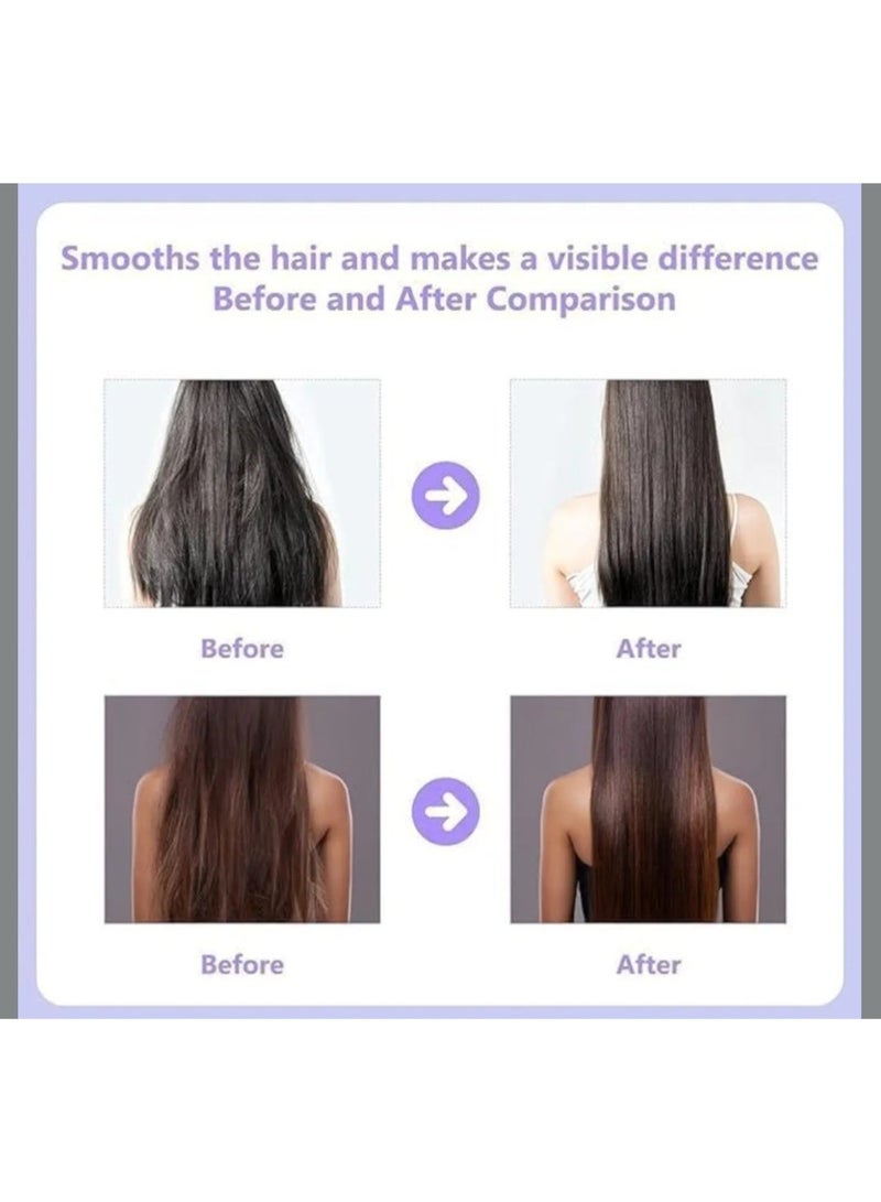 Rechargeable Mini Cordless Hair Straightener Comb with Negative Ion, Portable Hot Brush for Women - Image 3