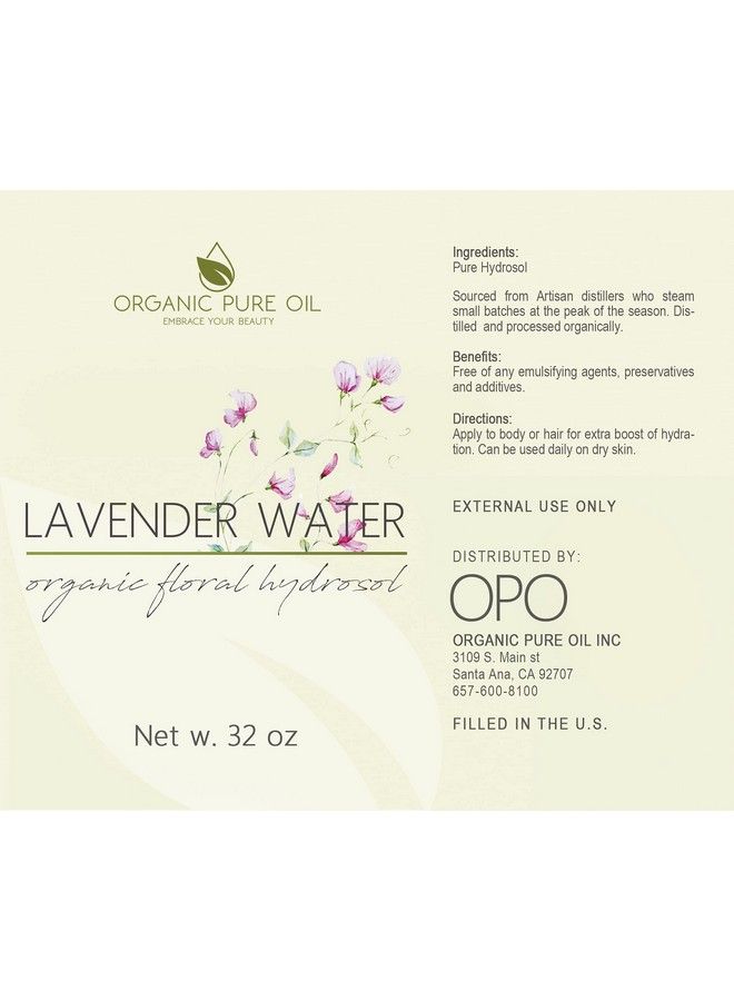 OPO Lavender Water Hydrosol 100% Pure Steam Distilled Natural Organically Sourced Non Gmo Calming Bulk Body Face Facial Toner Aromatherapy Set Makeup Cleanser Mist Packaging May Vary Opo - Image 5