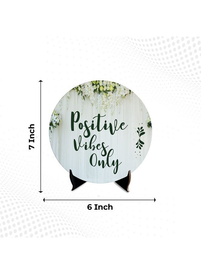 Artvibes Art Vibes Wooden Showpiece Idols and Figurines for Home and Office Decor|Stylish Quotes Positive Vibes Only for Table|Desk|Livingroom|Modern Art Design|Motivational Show Piece (SP_1215) - Image 3