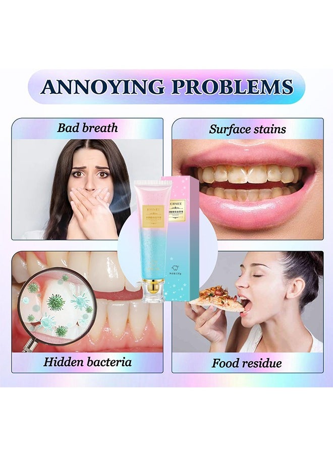 Niacinamide Whitening Toothpaste, Nicotinamide Dazzling White Toothpaste, Fresh Breath Niacinamide Whitening Toothpaste, Body Accel Niacinamide Whitening Toothpaste, Remove Tooth Stains, 100G