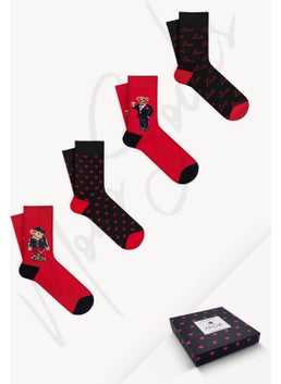 Mono Socks Gift Boxed 4-Piece Teddy Bear Valentine's Day Socks  - Image 1