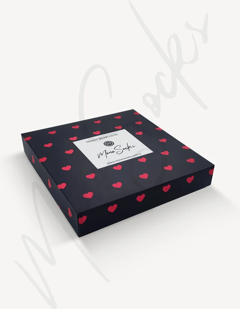 مونو سوكس Gift Boxed 4-Piece Teddy Bear Valentine's Day Socks