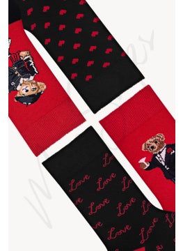 Mono Socks Gift Boxed 4-Piece Teddy Bear Valentine's Day Socks  - Image 4