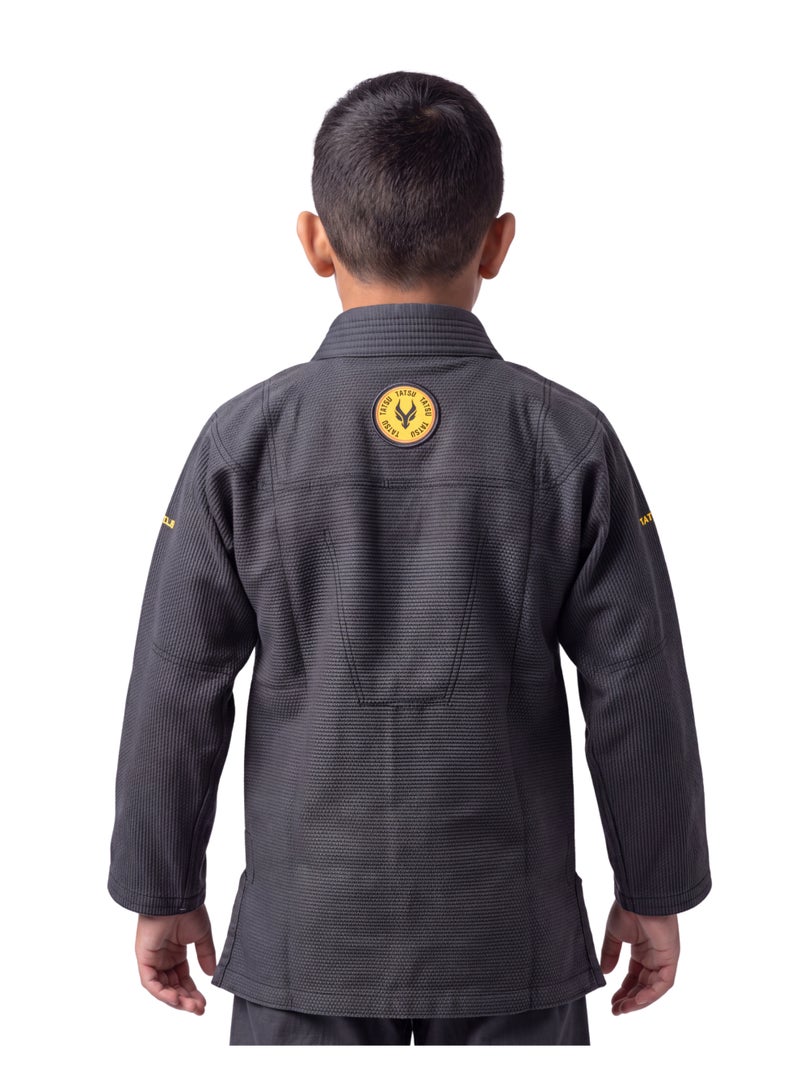 TATSU FEARLESS BJJ Gi – Black | Premium Pearl Weave - Kids - Image 4