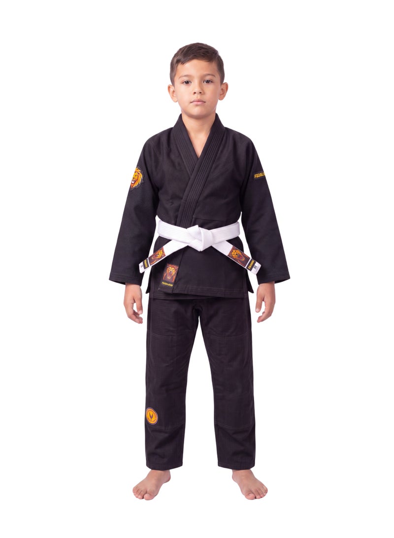TATSU FEARLESS BJJ Gi – Black | Premium Pearl Weave - Kids - Image 2