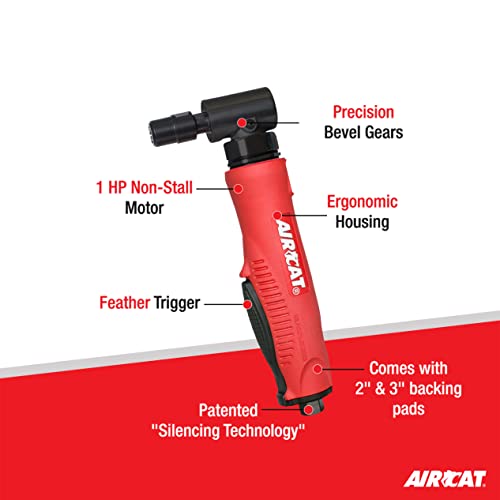 AIRCAT Pneumatic Tools 6265 1.0 HP Composite Angle Die Grinder 18,000 RPM - Image 2