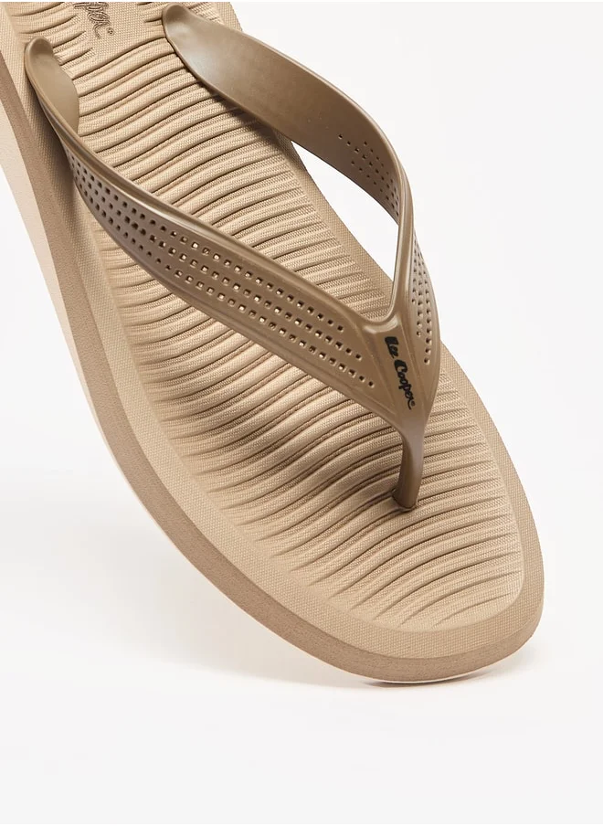 لي كوبر Men's Logo Detail Flip Flops