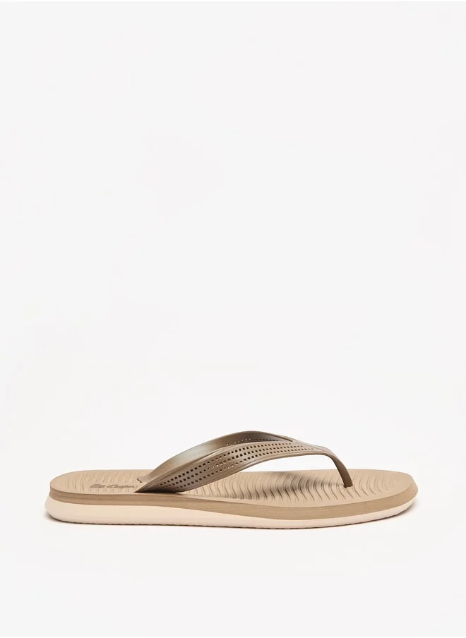 لي كوبر Men's Logo Detail Flip Flops