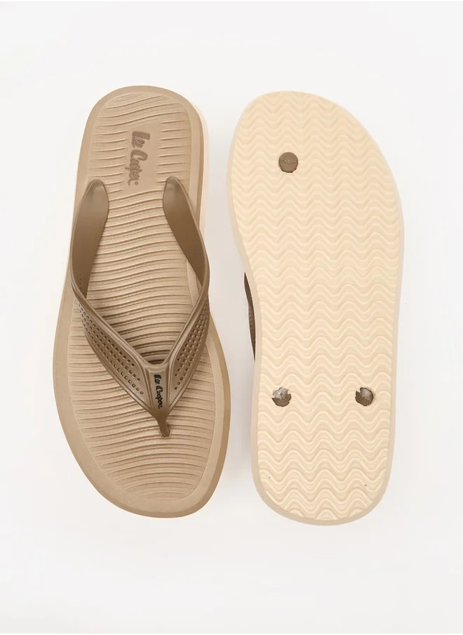 لي كوبر Men's Logo Detail Flip Flops