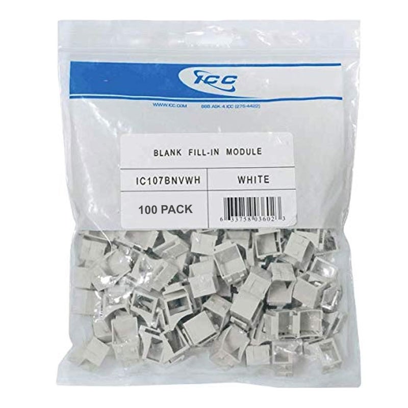 ICC Blank Fill-in Insert for HD Style, White, 100-Pack - Image 1