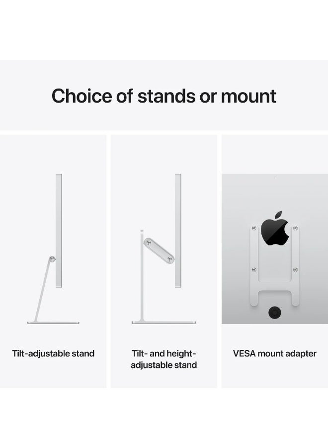 ابل  Studio Display - Standard glass - Tilt- and height-adjustable stand black - Image 4