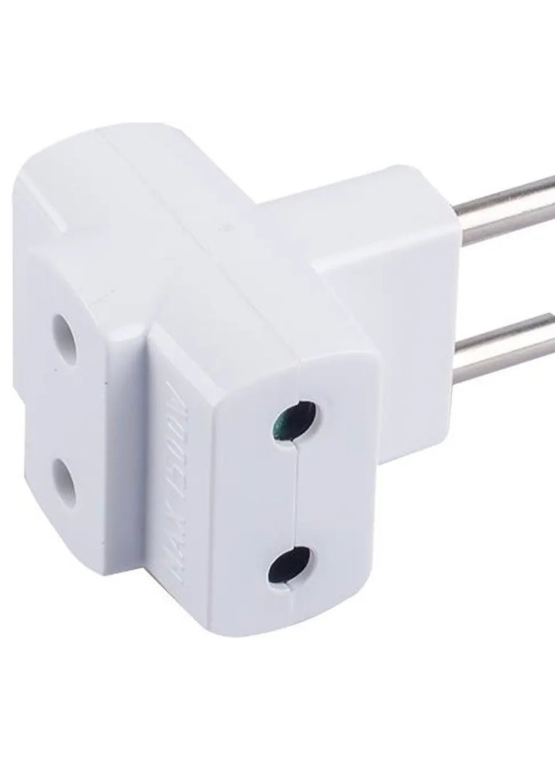 Elios - 3 three-way connector, 16 amp, used for refrigerator, washing machine, and microwave It can handle up to 1500 watts without a wire. It is equipped with a safety plug. - Image 1