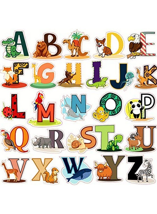 DEKOSH ملصقات حائط الأبجدية الملونة، ملصقات حائط ABC لغرفة اللعب في رياض الأطفال وغرفة الأطفال - Image 1