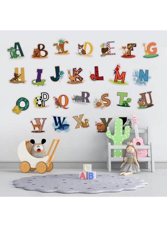 DEKOSH ملصقات حائط الأبجدية الملونة، ملصقات حائط ABC لغرفة اللعب في رياض الأطفال وغرفة الأطفال - Image 4