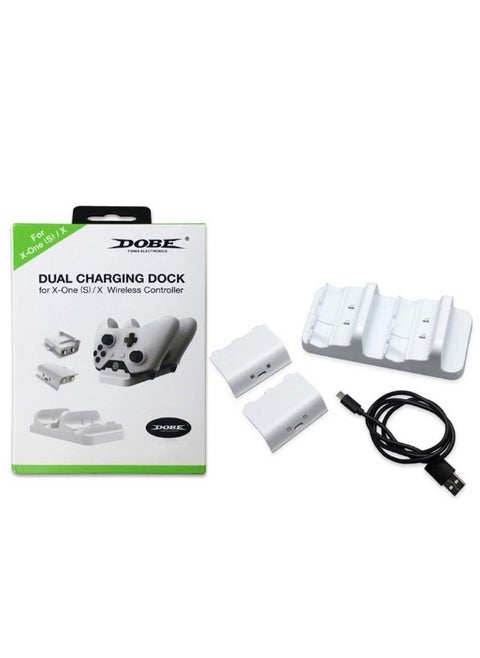 Dobe Dual Charging Dock Station for Xbox One S /X Controller Charger with Battery Packs Accessories