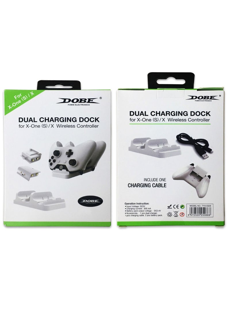 DOBE - Dobe Dual Charging Dock Station for Xbox One S /X Controller Charger with Battery Packs Accessories - Image 1