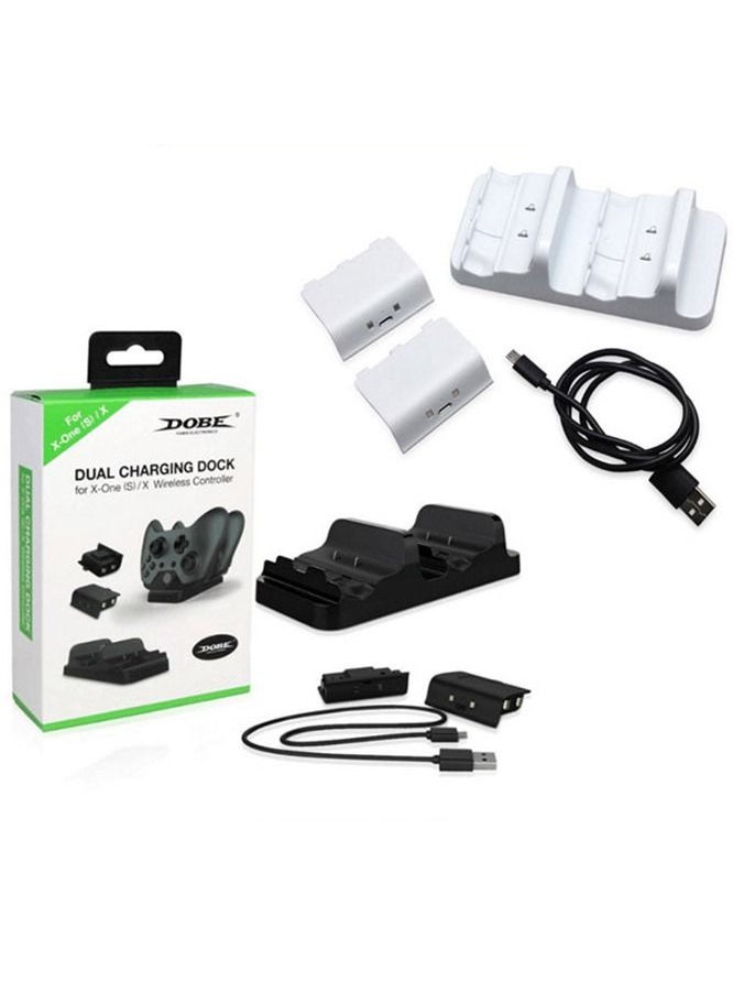 DOBE - Dobe Dual Charging Dock Station for Xbox One S /X Controller Charger with Battery Packs Accessories - Image 1