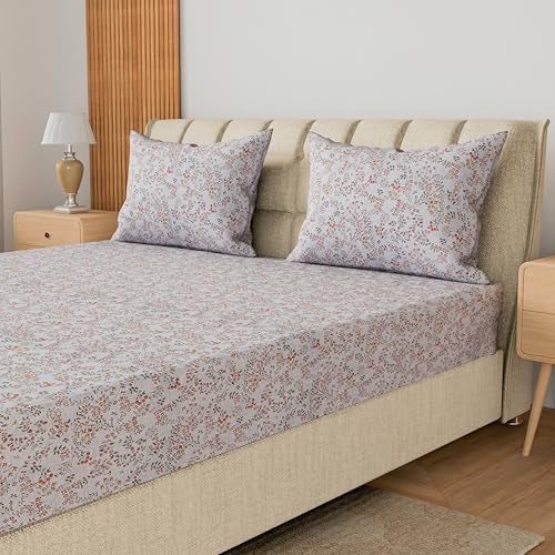 LINENWALAS 100% Pure Cotton Percale Linen Bedsheet For Single Bed Size Bedding With Pillow Cover For Bedroom,Soft Smooth Crisp Hotel Quality Flat Sheets For Summer(90X60 Inch,White),300 TC - Image 3