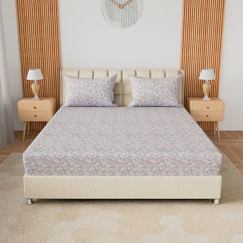 LINENWALAS 100% Pure Cotton Percale Linen Bedsheet For Single Bed Size Bedding With Pillow Cover For Bedroom,Soft Smooth Crisp Hotel Quality Flat Sheets For Summer(90X60 Inch,White),300 TC - Image 4