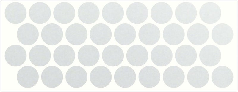 LiteMark Reflective White 1 Inch Circle Sticker Decals for Helmets, Bicycles, Strollers, Wheelchairs and More - Pack of 36 - Image 1