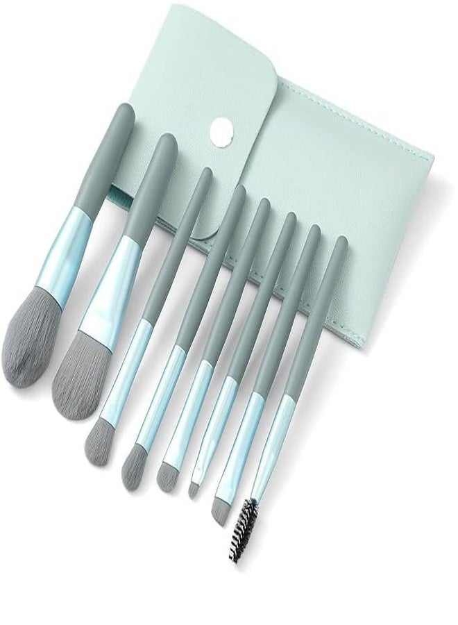 ELVORO Makeup Brush Set Mini, 8 PCS Travel Make Up Brush Kit, Cosmetic Brushes for Face Foundation Blush Eye Shadow - Image 1