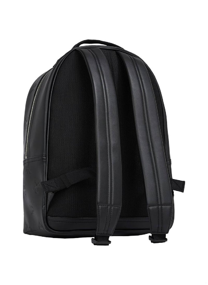 Calvin Klein Jeans Men's Round Backpack, Black - faux leather  - Image 4