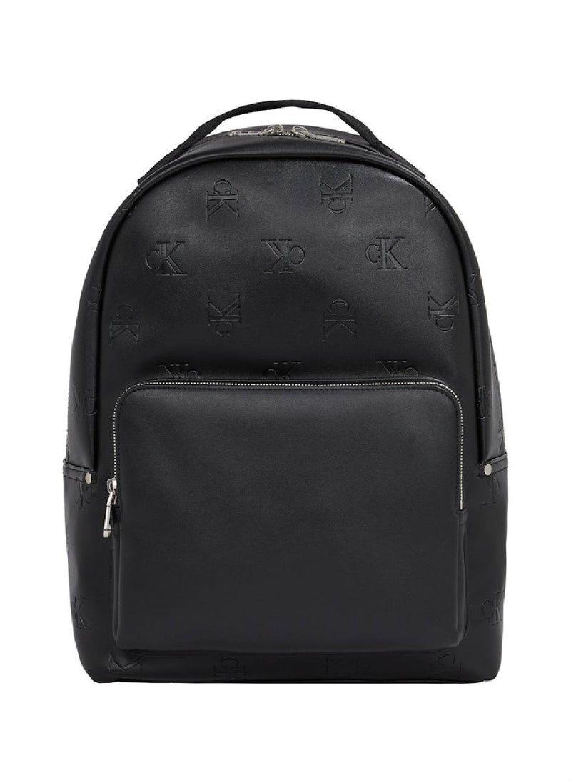 Calvin Klein Jeans Men's Round Backpack, Black - faux leather  - Image 1