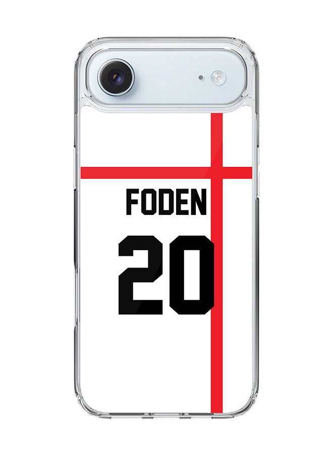 Stylizedd Classic Clear MagSafe Case for iPhone 17 Air , Hybrid Soft Case Flexible Edges Anti Drop TPU PC Gel Thin Transparent Cover [ Designed for iPhone 17 Air ] - Football Team - England, Player Name - Foden