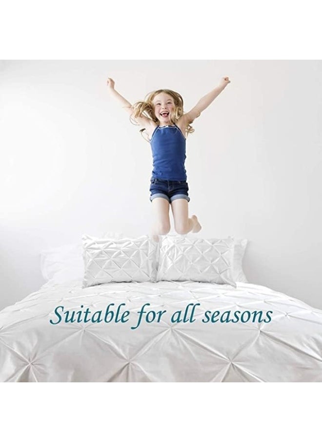 Generic - Precious Star Linen Pintuck Dark Grey 26x26 Inch Square Pillowcase Set of 2 - Image 1