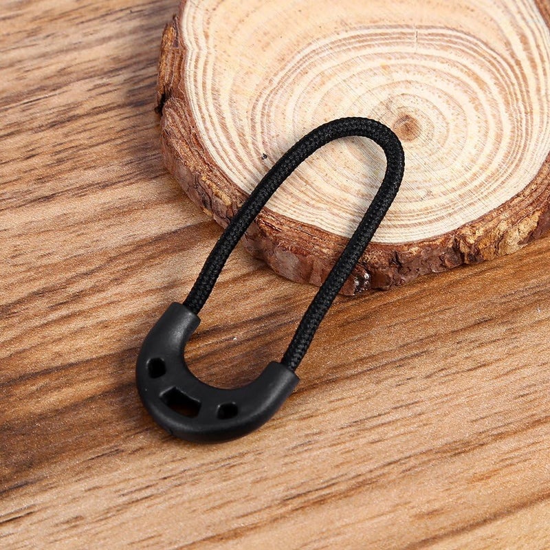 كلاراكو مثبت سحاب من كلاركو، 10 قطع/حقيبة EDC أسود صغير الحجم، حبل سحب للملابس الخارجية وحقيبة الظهر وملحقاتها - Image 4