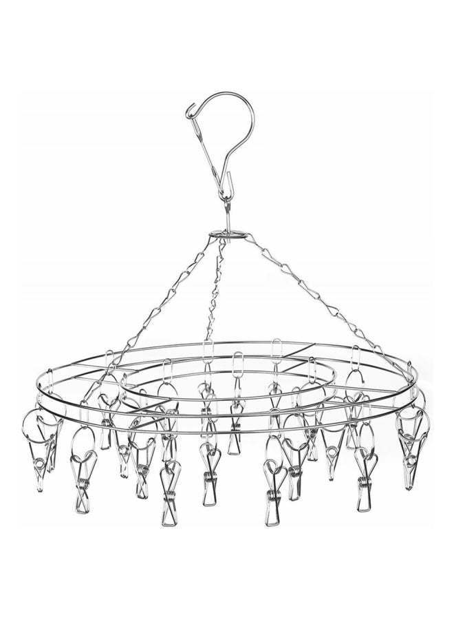Stainless Steel Hanging Drying Rack Silver 33X36cm - Image 1