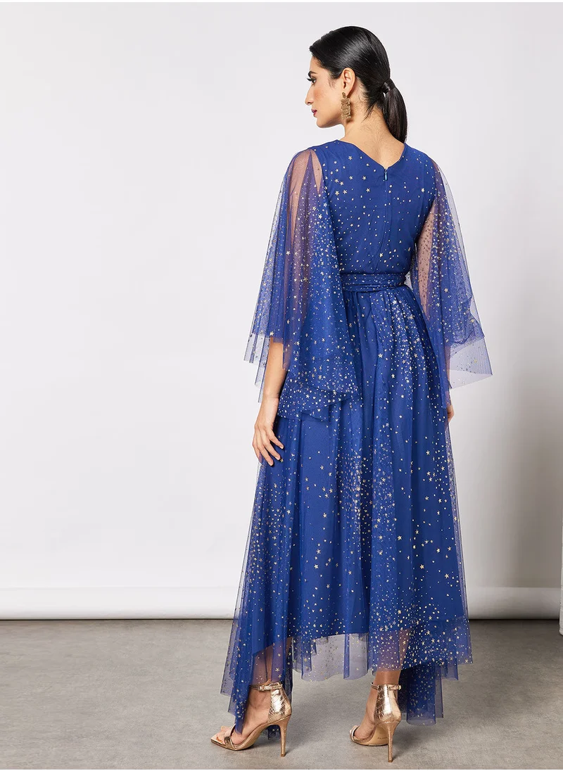 House of Moda Glitter Layered Dress
