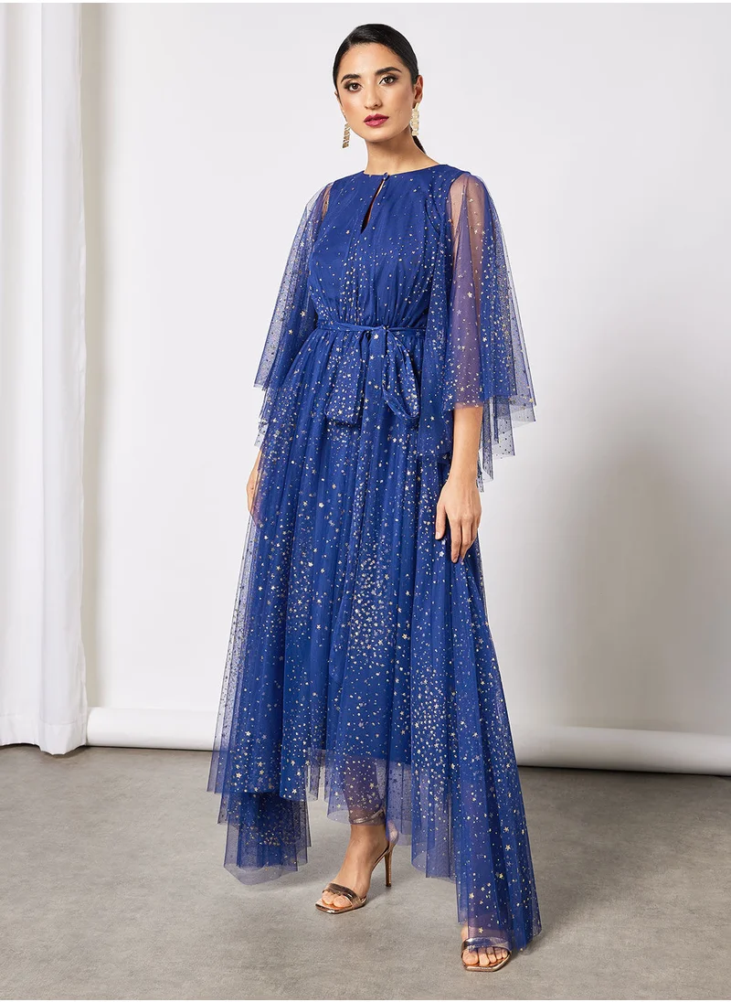 House of Moda Glitter Layered Dress