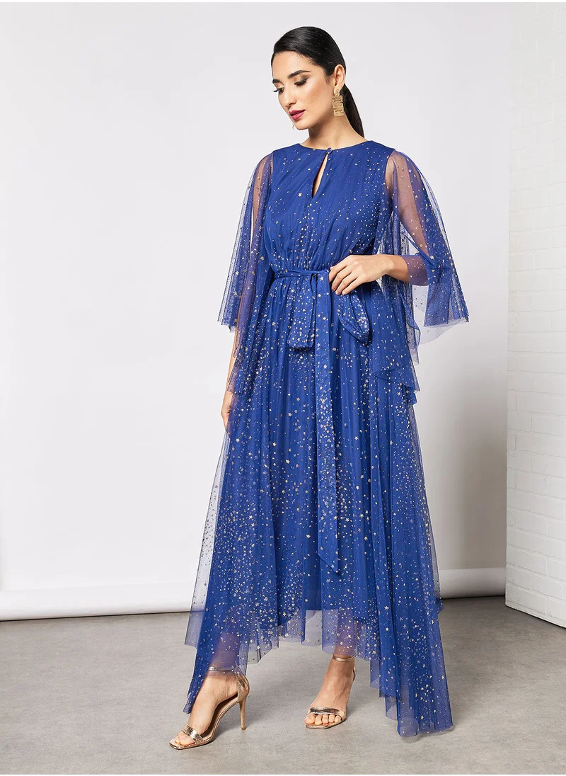 House of Moda Glitter Layered Dress
