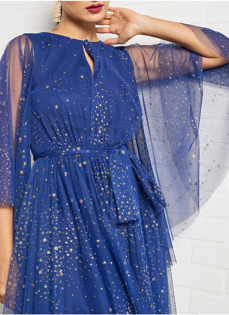 House of Moda Glitter Layered Dress