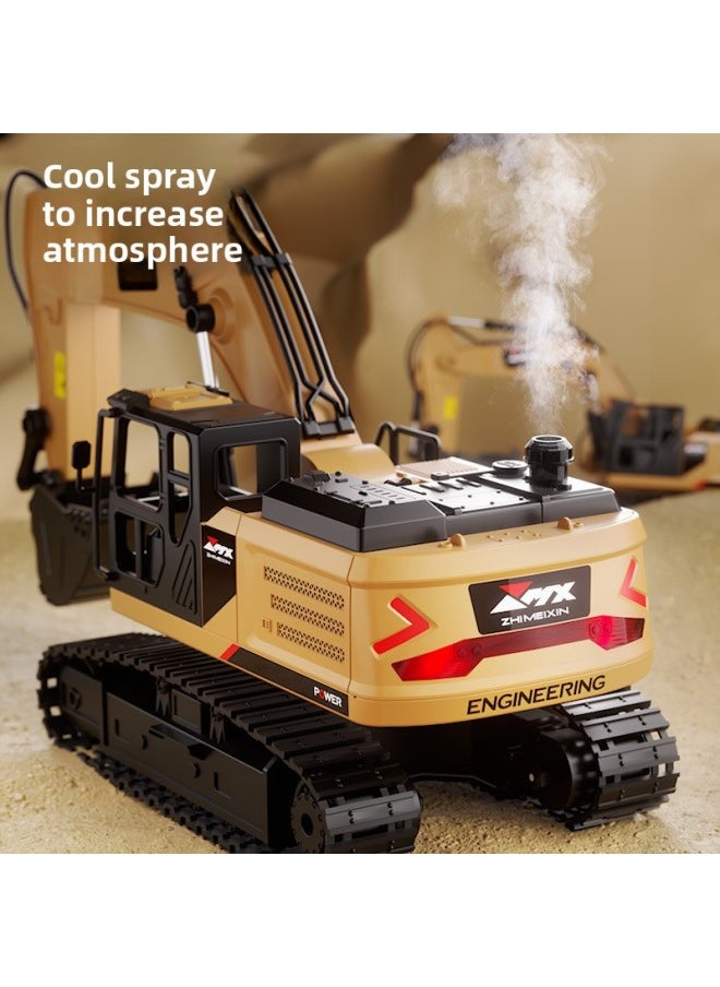 Generic - Super Large Remote Control Excavator Children's Toy Car Alloy Engineering Car Boy Electric Excavator Excavator Large-Color:2.4-alloy Remote Control Excavator-black-11 Channels [e-commerce Box] - Image 1