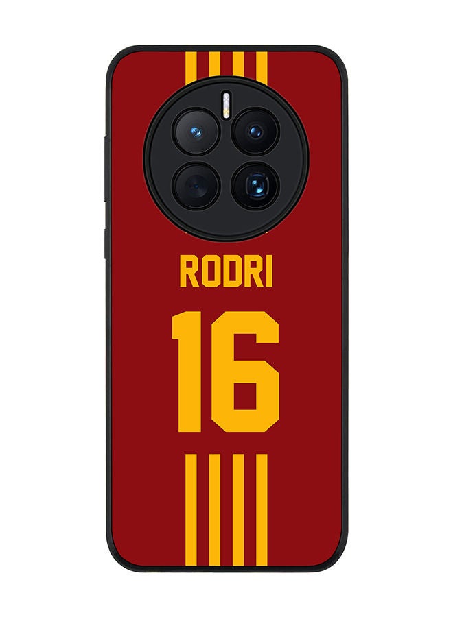 Stylizedd Rugged Black edge case for Huawei Mate 50 Slim fit Soft Case Flexible Rubber Edges Anti Drop TPU Gel Thin Cover - Football Team - Spain Player Name - Rodri - Image 1