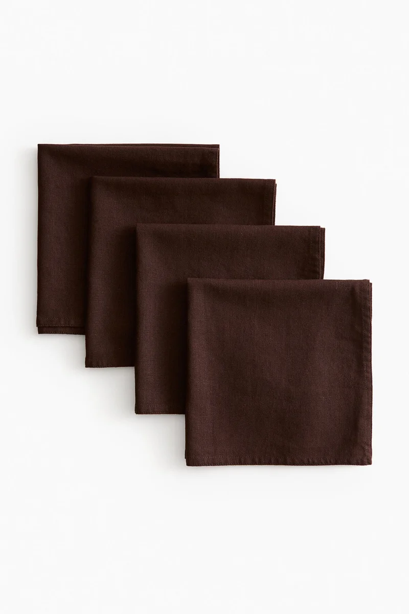 H&M 4-pack linen-blend napkins