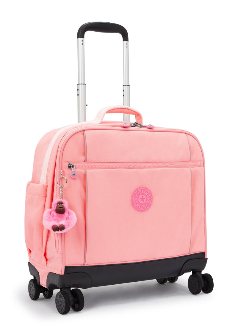 kipling Storia + New Kichirou + Cute (Buy Trolley + Lunch Bag & Get Free Pencil Case) (Set of 3pcs Bundle) Coral Sea - Pink  - Image 2
