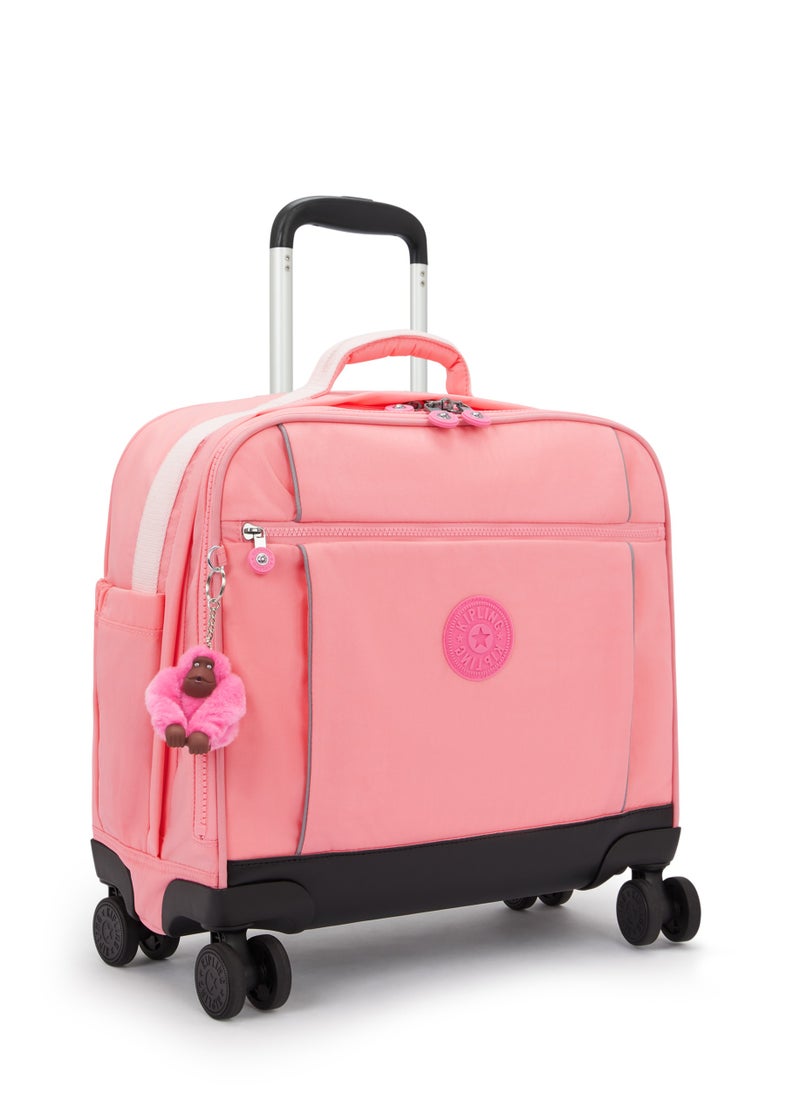 kipling Storia + New Kichirou + Cute (Buy Trolley + Lunch Bag & Get Free Pencil Case) (Set of 3pcs Bundle) Coral Sea - Pink  - Image 3