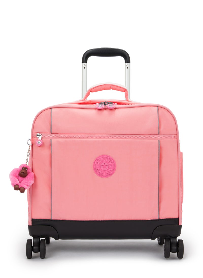 kipling Storia + New Kichirou + Cute (Buy Trolley + Lunch Bag & Get Free Pencil Case) (Set of 3pcs Bundle) Coral Sea - Pink  - Image 4
