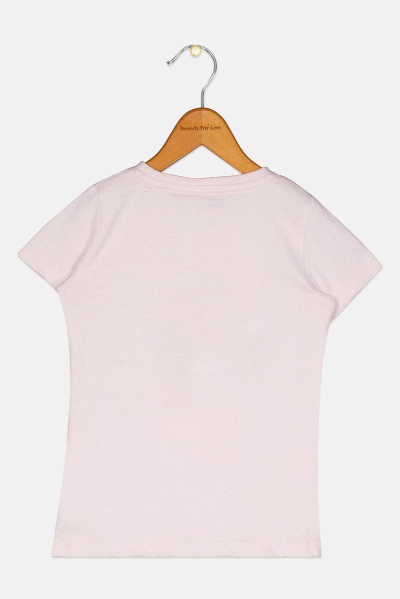 NAME IT Toddlers Girl Graphic Print Short Sleeve Top, Lilac - Image 2