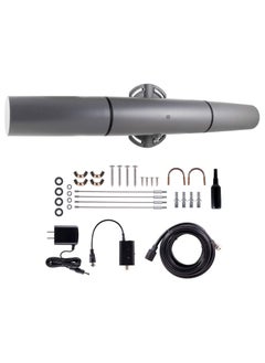 GE Ultra Pro Attic Mount TV Antenna, 60 Mile Range, Outdoor, Stealth, Long Range Antenna, Digital, HDTV Antenna, 4K 1080P VHF UHF, High Definition Future Ready, Amplifier, Signal Booster, 34560