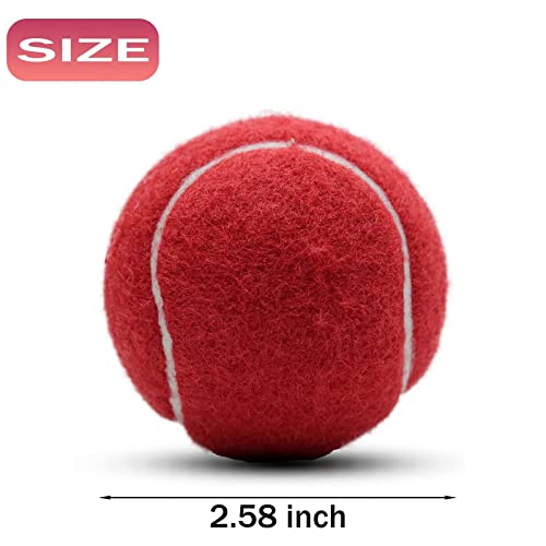Magicorange Tennis Balls, 12 Pack Advanced Training Tennis Balls Practice Balls, Pet Dog Playing Balls, Come with Mesh Bag for Easy Transport, Good for Beginner Training Ball (Red) - Image 2