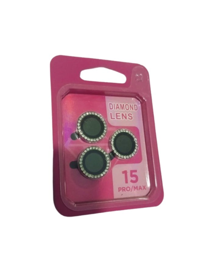 واقي عدسات كاميرا الايفون الماسي - حماية فائقة وأناقة لا مثيل لها - متوافق مع ايفون ١٥ برو/١٥ برو ماكس